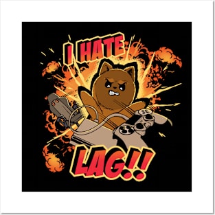 I Hate Lag Video Gamer Posters and Art